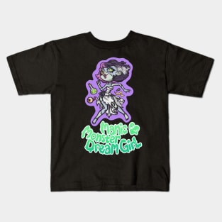 Manic Monster Dream Girl - Green Variant Kids T-Shirt